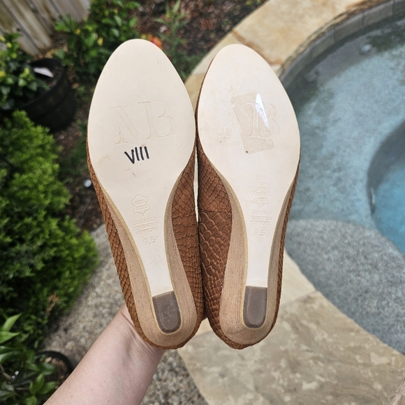 Matt Bernson ballet style low wedges leather 9.5M runs small 8,5..9 - Picture 13 of 14